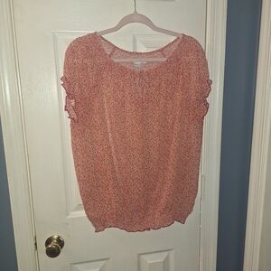 Liz Claiborne Pink Patterned Blouse.**